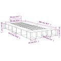 vidaXL Posteľný rám biely 90x200 cm kompozitné drevo