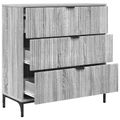 vidaXL Servírovacia skriňa Sivý Sonoma 79,5 x 33 x 82 cm