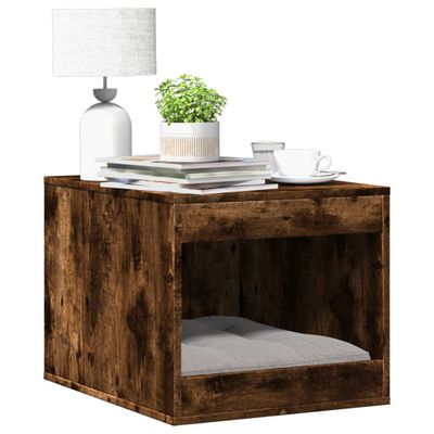 vidaXL Uzavretý box na stelivo, tmavý dub 47x59x42cm, kompozitné drevo