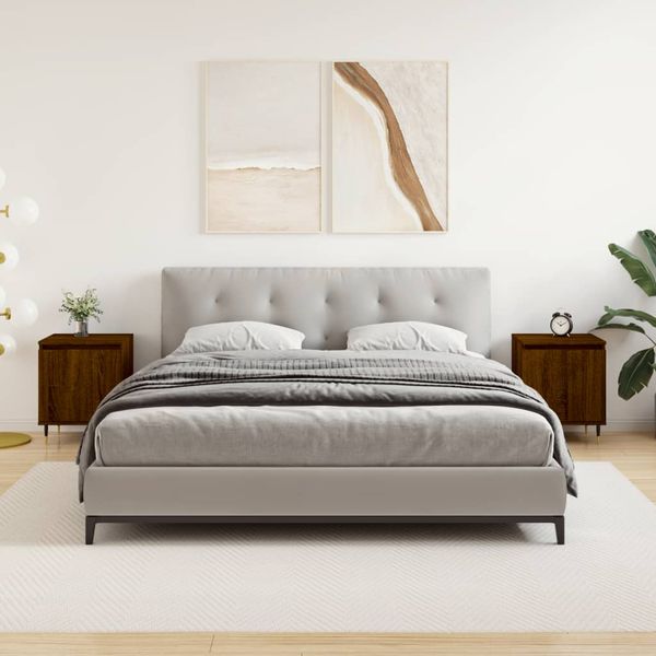 vidaXL Nočné skrinky 2 ks hnedý dub 40x30x50 cm kompozitné drevo