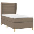 vidaXL Boxspring posteľ s matracom sivohnedý 100x200 cm látka