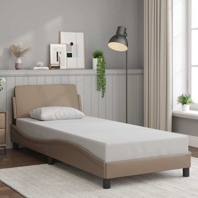 vidaXL Rám postele Dover kapučínový 80x200 cm umelá koža