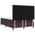 vidaXL Posteľ s pružinovým rámom Tmavo hnedá 140 x 190 cm látka