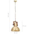 vidaXL Industriálna závesná lampa 25 W mosadzná 30 cm okrúhla E27