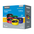 Sada silových gum na cvičenie - Power Tube Set, 5-30 kg, 5 gum, REBEL ACTIVE