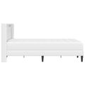 vidaXL Rám postele s matracom Biela 140 x 190 cm Umelá koža