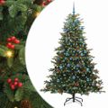 vidaXL Umelý vianočný stromček Zelená 210 cm PVC, kov a plast