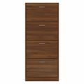 vidaXL Botník hnedý dub 63x24x147 cm spracované drevo