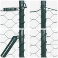 vidaXL Hexagonálny plotový základ 25 x 0,6 m PVC potiahnutá oceľ