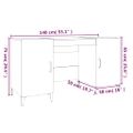 vidaXL Stôl dub somoma 140x50x75 cm spracované drevo