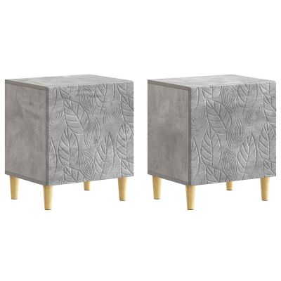 vidaXL Nočný stolík 2 pcs Betónovo sivá 43 x 34,5 x 50 cm