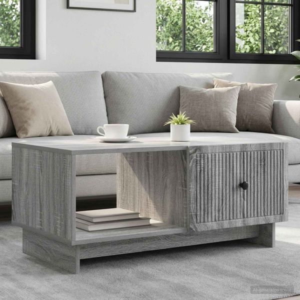 vidaXL Konferenčný stolík Sivá sonoma 90 x 50 x 40 cm Kompozitné drevo