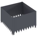 vidaXL Obrubník trávnika 4 ks 60 x 60 x 35 cm Oceľ Antracitová