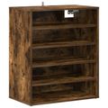 vidaXL Botník dymový dub 60x35x70 cm spracované drevo