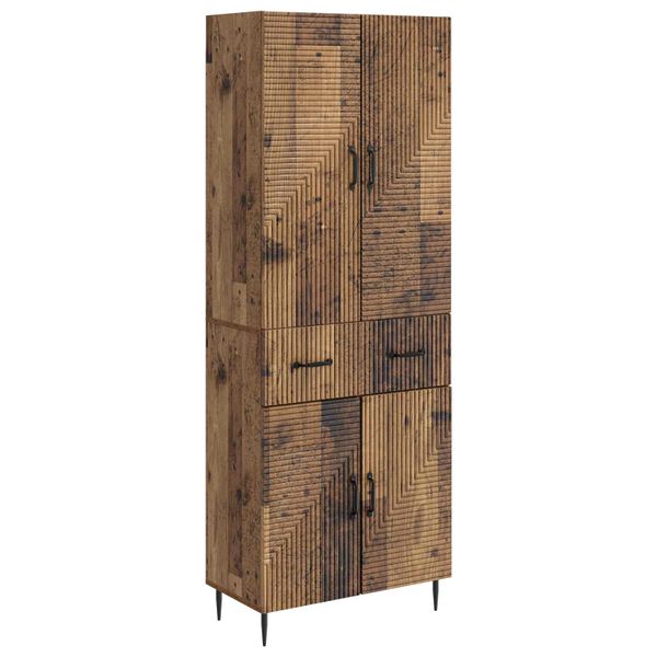 vidaXL Sada skríň 2 pcs Staré drevo 66 x 34,5 x 89,5 cm
