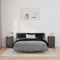 vidaXL Nočné stolíky 2 ks sivé 40x35x61,5 cm masívne borovicové drevo