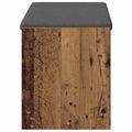 vidaXL Predsieňová lavica Staré drevo 83 x 38 x 45 cm