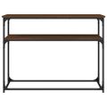 vidaXL Konzolový stolík hnedý dub 100x35,5x75 cm kompozitné drevo