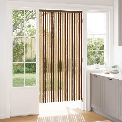 vidaXL Záves proti hmyzu z chenille Hnedá a béžová 100 x 200 cm