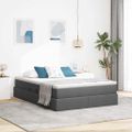 vidaXL Postel s úložným prostorem a matrací Tmavo šedá 140 x 190 cm