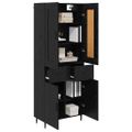 vidaXL Highboard 2 ks Čierny dub 69,5 x 34 x 180 cm Kompozitné drevo