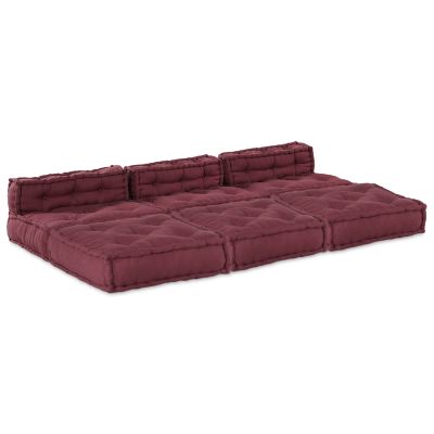 vidaXL Modulová pohovka 4 pcs Bordová Látka