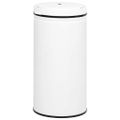 vidaXL Automatický odpadkový kôš, senzor 70 l, uhlíková oceľ, biely