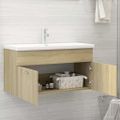 vidaXL Skrinka pod umývadlo, dub sonoma 90x38,5x46cm, kompozitné drevo