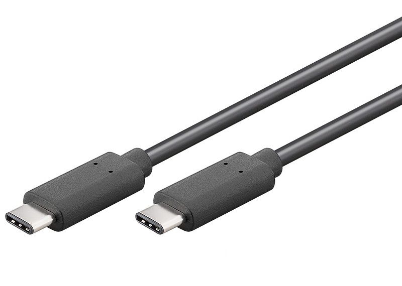 PremiumCord USB-C/male - USB-C/male, čierny, 1m