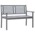 vidaXL 2-miestna záhradná lavica s podložkou 120 cm sivá eukalyptus