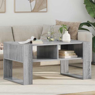 vidaXL Konferenčný stolík Sivý Sonoma 92 x 53 x 45 cm Kompozitné drevo