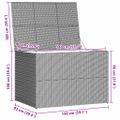 vidaXL Záhradný úložný box hnedý 150x100x100 cm polyratanový