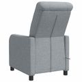 vidaXL Masážne relaxačné kreslo Svetlosivá Látka