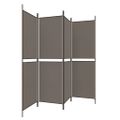 vidaXL Paraván s 4 panelmi, antracitový 200x180 cm látka