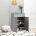 vidaXL Botník sivý dub sonoma 60x35x84 cm spracované drevo