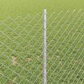 vidaXL Sieťový plot s stĺpom 10 x 1 m Pozinkovaná oceľ Strieborná