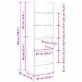 vidaXL Knižnica 5 úrovní 60 x 35 x 180 cm Kompozitné drevo