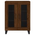 vidaXL Vysoká skrinka hnedý dub 69,5x34x180 cm spracované drevo