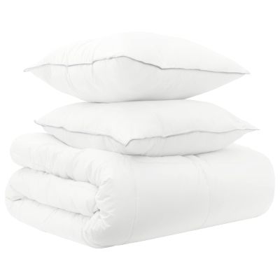 vidaXL Sada prikrývok 3 ks 200 x 220 cm Celoročne Bambus Biela