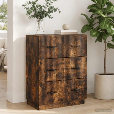 vidaXL Zásuvkový kabinet Dymový dub 66 x 34,5 x 87 cm Kompozitné drevo