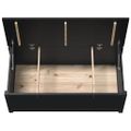 vidaXL Úložný box čierny 110x50x45,5 cm masívna borovica