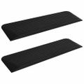 vidaXL Prahové rampy 2 ks 110x32x3,8 cm guma