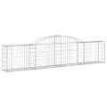 vidaXL Oblúkový gabionový kôš 4 ks 300x30x60/80 cm pozinkované železo