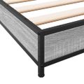 vidaXL Posteľný rám sivý sonoma 140x190 cm kompozitné drevo a kov