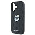 Puzdro Karl Lagerfeld pre iPhone 16 6,1" KLHCP16SPGKLCHPK čierne Hard Monogram Choupette Head Pin
