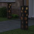 vidaXL Solárne LED svetlo na chodník 2 ks Teplá biela 18 x 18 x 80 cm