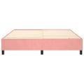 vidaXL Posteľný rám s boxspringom ružový 160x200 cm zamat