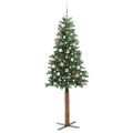 vidaXL Úzky vianočný stromček Zelená 210 cm