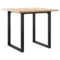 vidaXL Jedálenský stolík v tvare O 80x80x75,5 cm borovica a oceľ