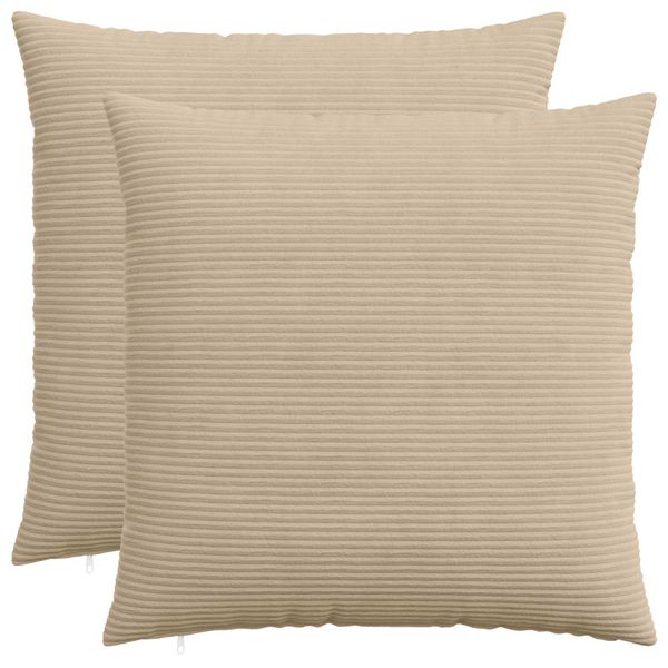 vidaXL Poťah na podložku 2 pcs HEERLEN Sivohnedá 60 x 60 cm manšestr
